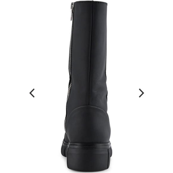 SHOE THE BEARREBEL HIGH SHAFT LEATHER BOOTS - MATTE BLACK size 8 - Picture 5 of 14